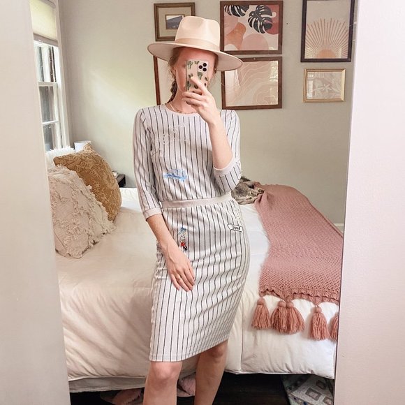 Boutique Dresses & Skirts - Fun + Unique Graphic Embroidered Pencil Dress